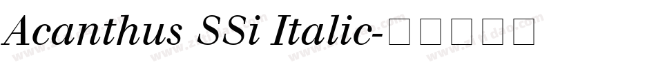 Acanthus SSi Italic字体转换
